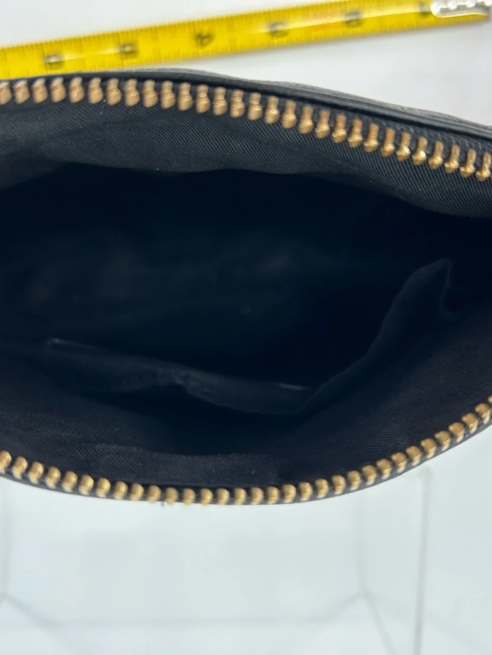 Rebecca Minkoff Black Leather Crossbody with Gold Chain Strap